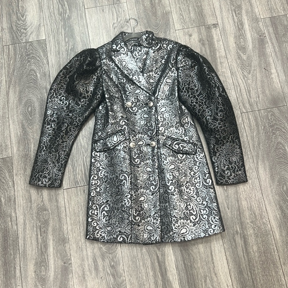 Silver Blazer Dress